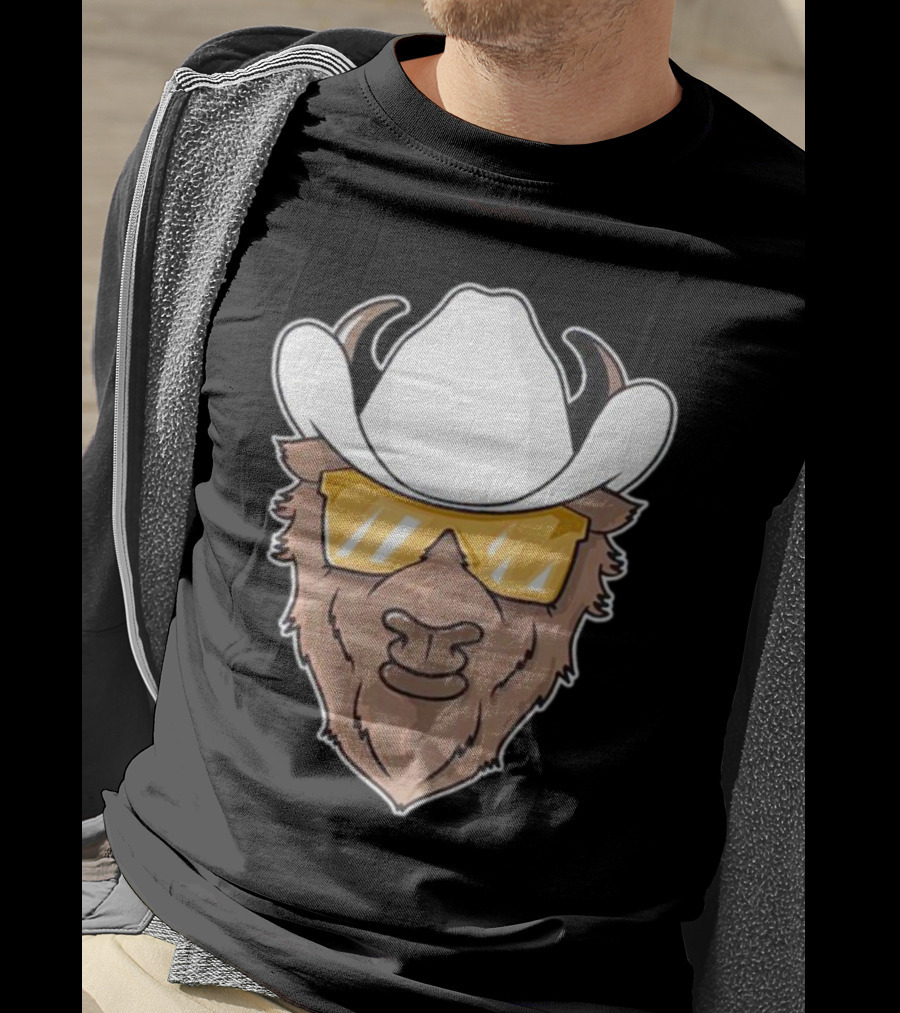 Deion Sanders Colorado Buffaloes Cowboy Hats Sunglasses Buffalo Head T-Shirt