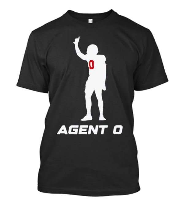 DeMarvion Overshown Agent 0 Football Silhouette Victory Pose T-Shirt