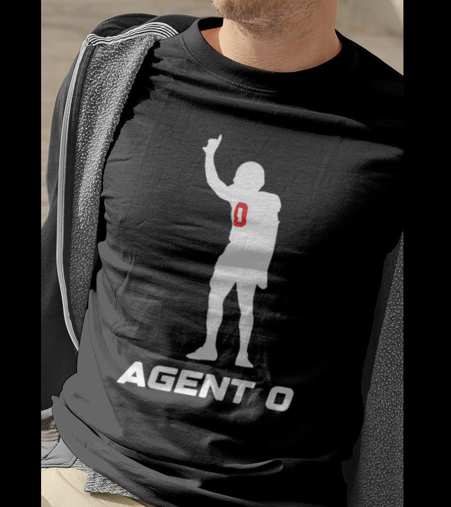 DeMarvion Overshown Agent 0 Football Silhouette Victory Pose T-Shirt