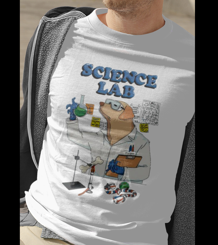Science Lab Dog Chemistry Experiments T-Shirt