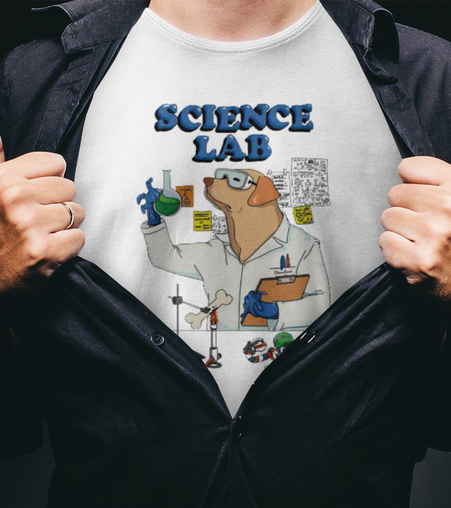 Science Lab Dog Chemistry Experiments T-Shirt