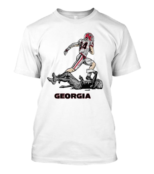 Georgia Football Ladd McConkey 84 Superstar Pose NIL T-Shirt