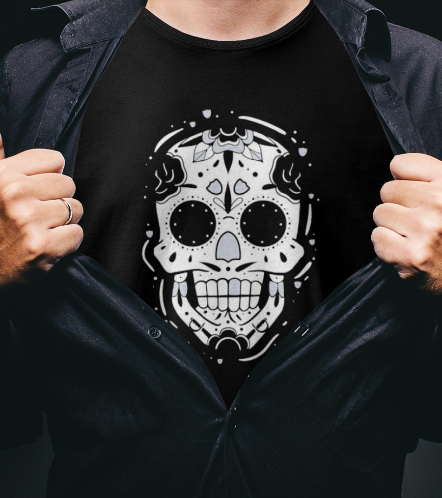 Las Vegas Raiders Sugar Skull NFL Team Spirit T-Shirt