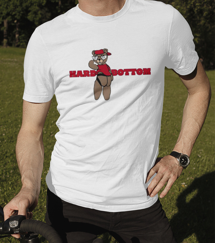 HARD BOTTOM Bear Wearing Red Bandana And Glasses T-Shirt