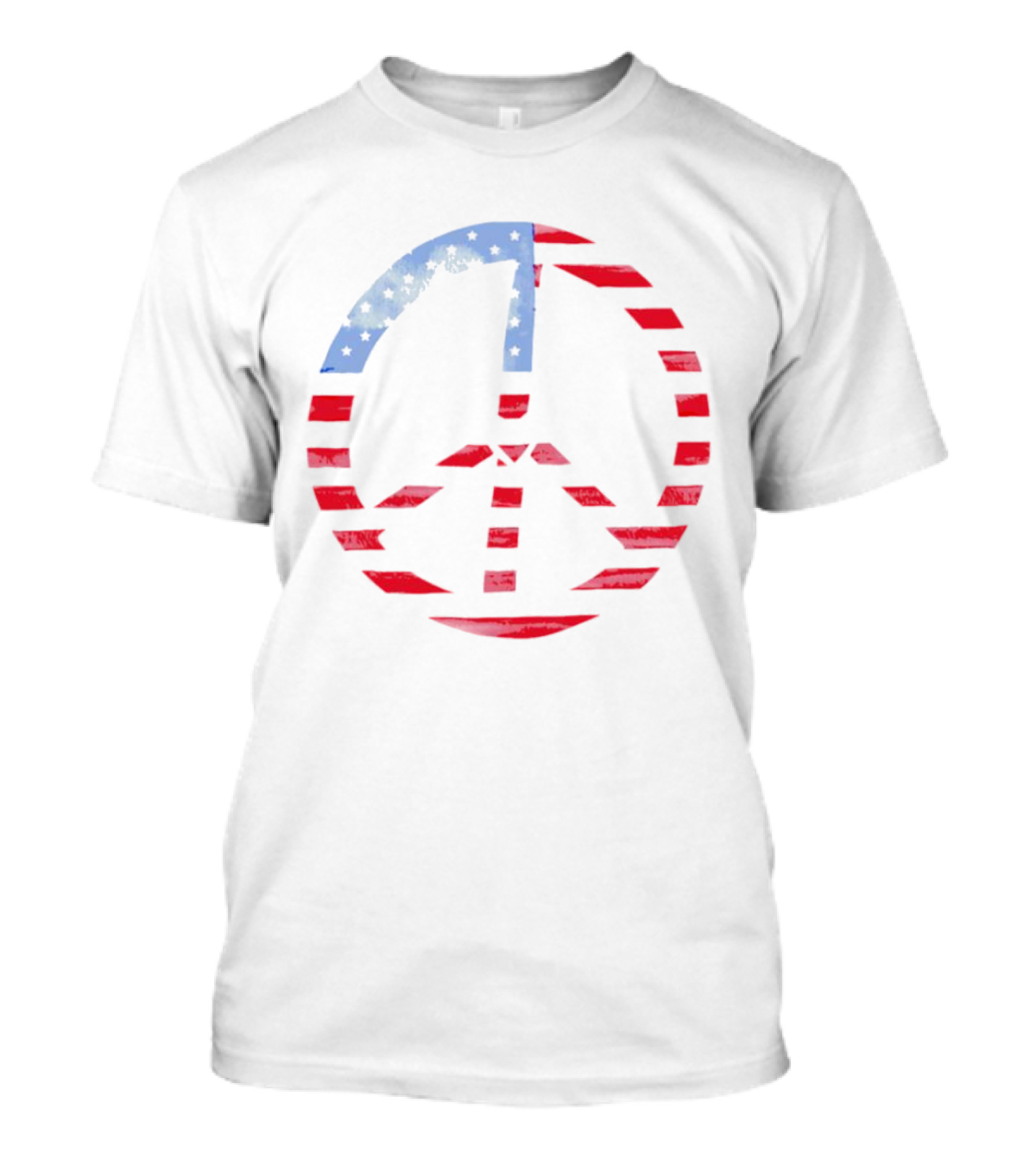 USA Flag Peace Symbol T-Shirt