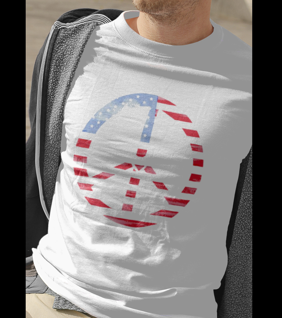USA Flag Peace Symbol T-Shirt