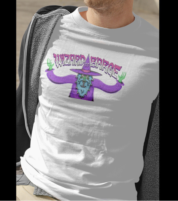 Wizard Of Barge Trippy Neon Wizard T-Shirt