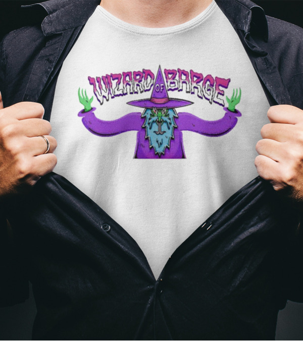 Wizard Of Barge Trippy Neon Wizard T-Shirt