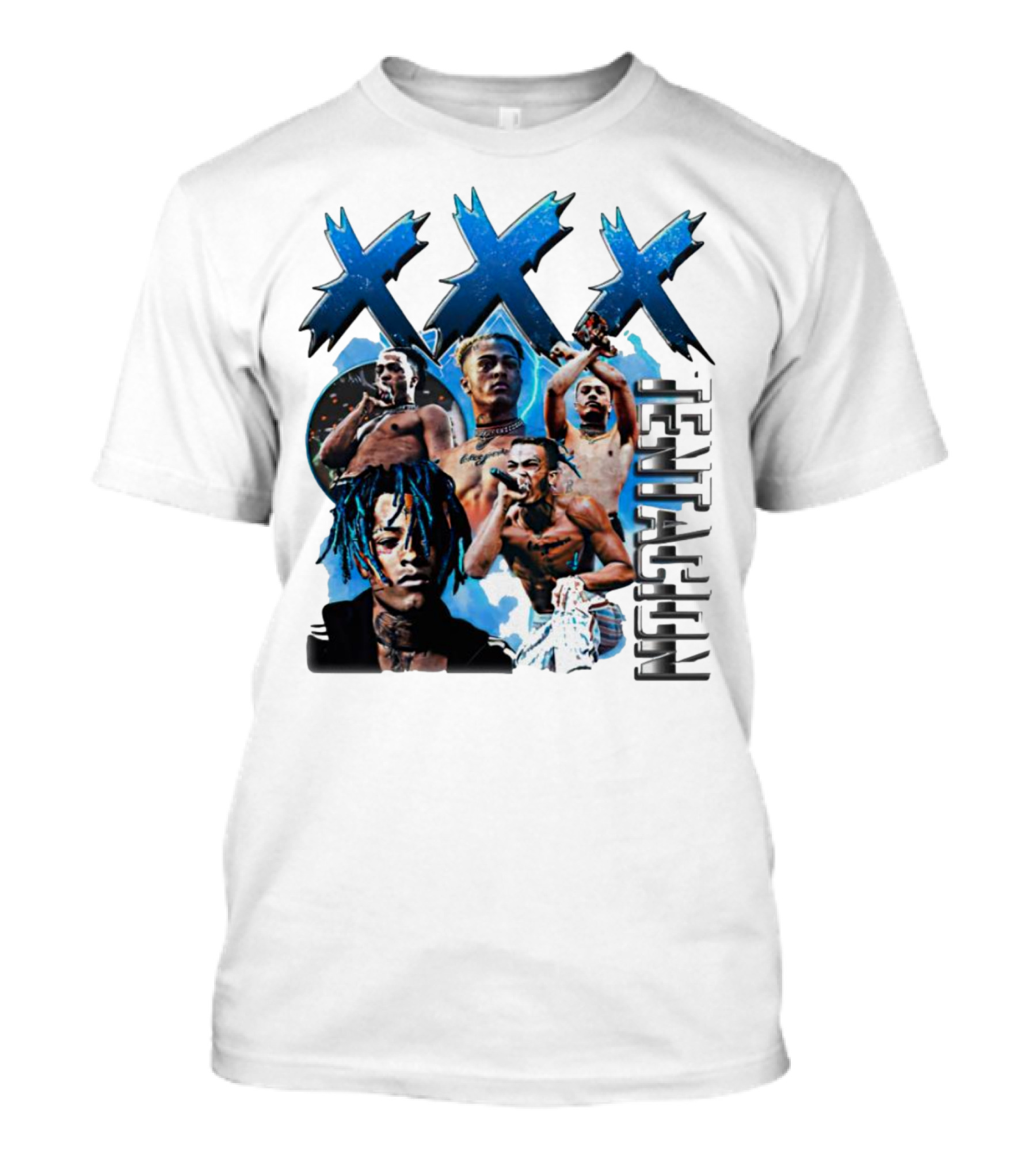 XXX Tentacion Collage Blue Aesthetic T-Shirt