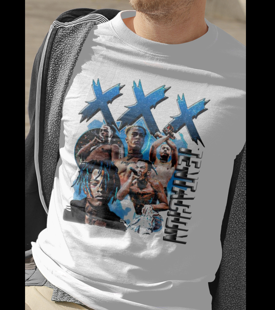 XXX Tentacion Collage Blue Aesthetic T-Shirt