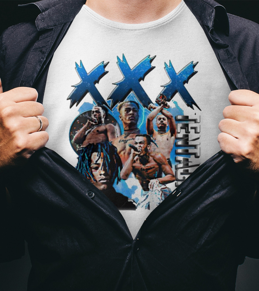 XXX Tentacion Collage Blue Aesthetic T-Shirt