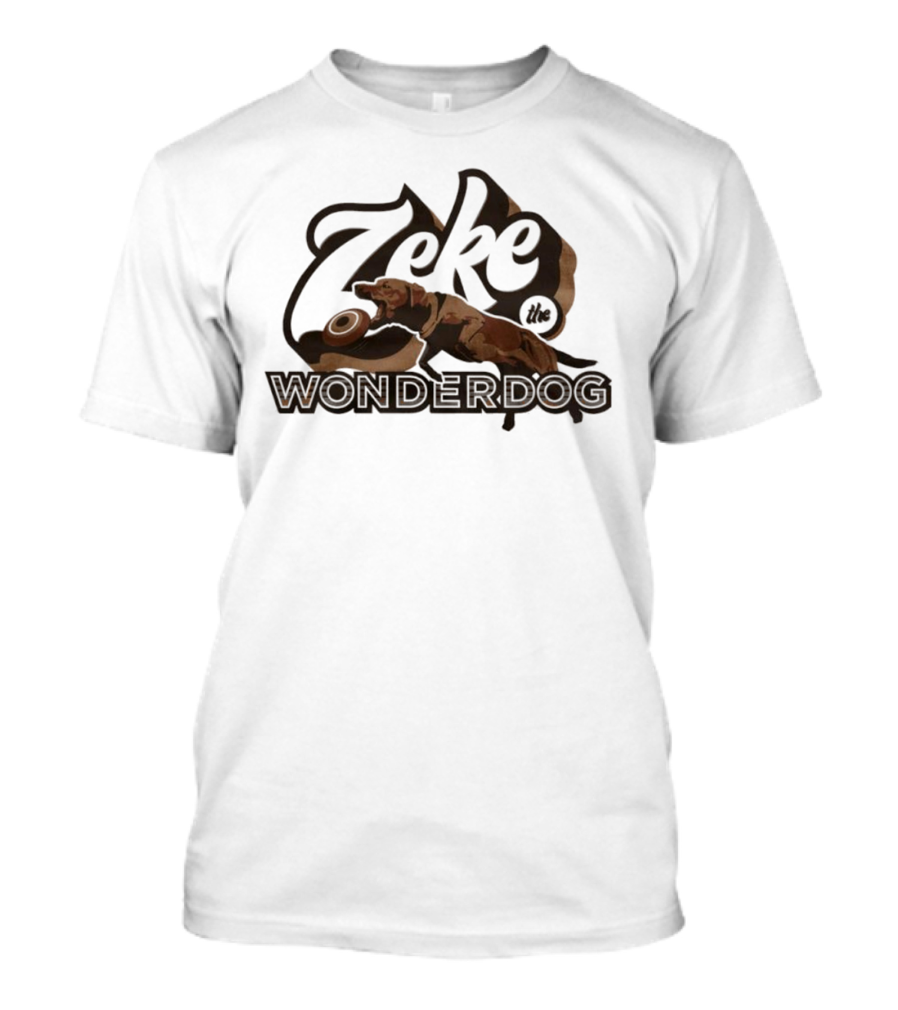 Zeke The Wonderdog Playing Frisbee T-Shirt