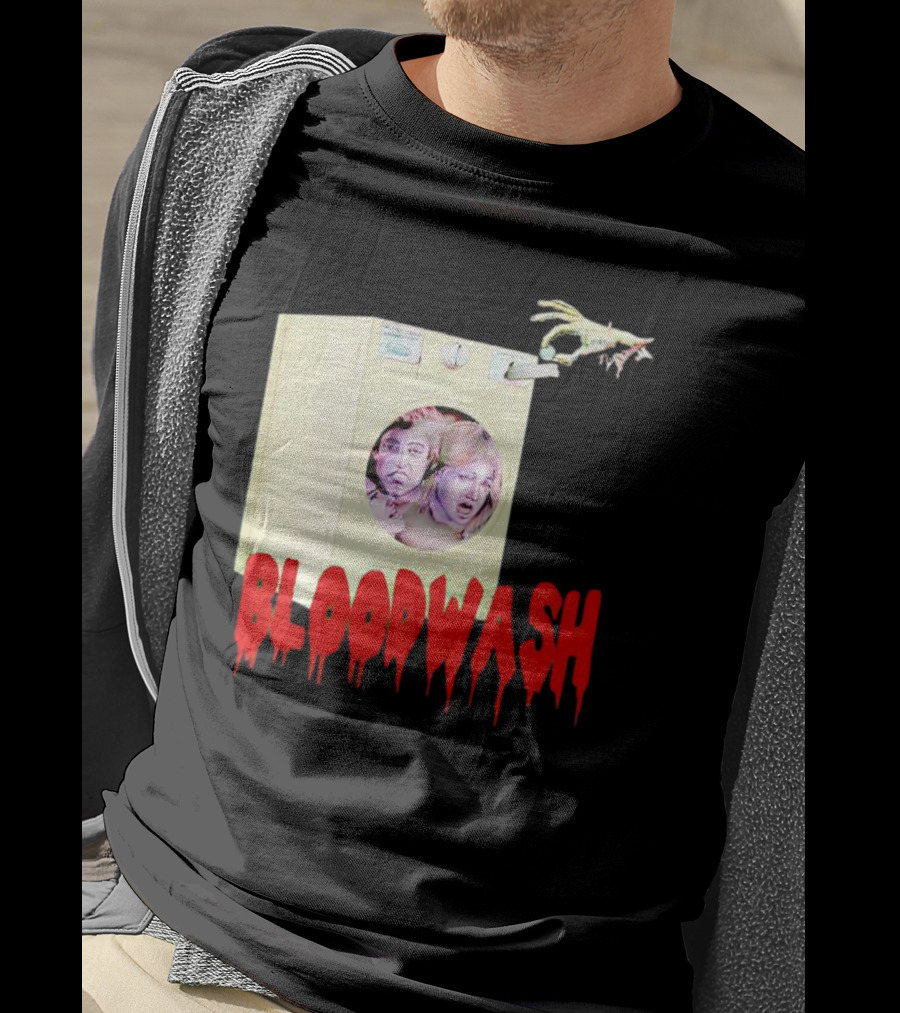 Bloodwash Haunted Laundromat Horror Washer Creature T-Shirt
