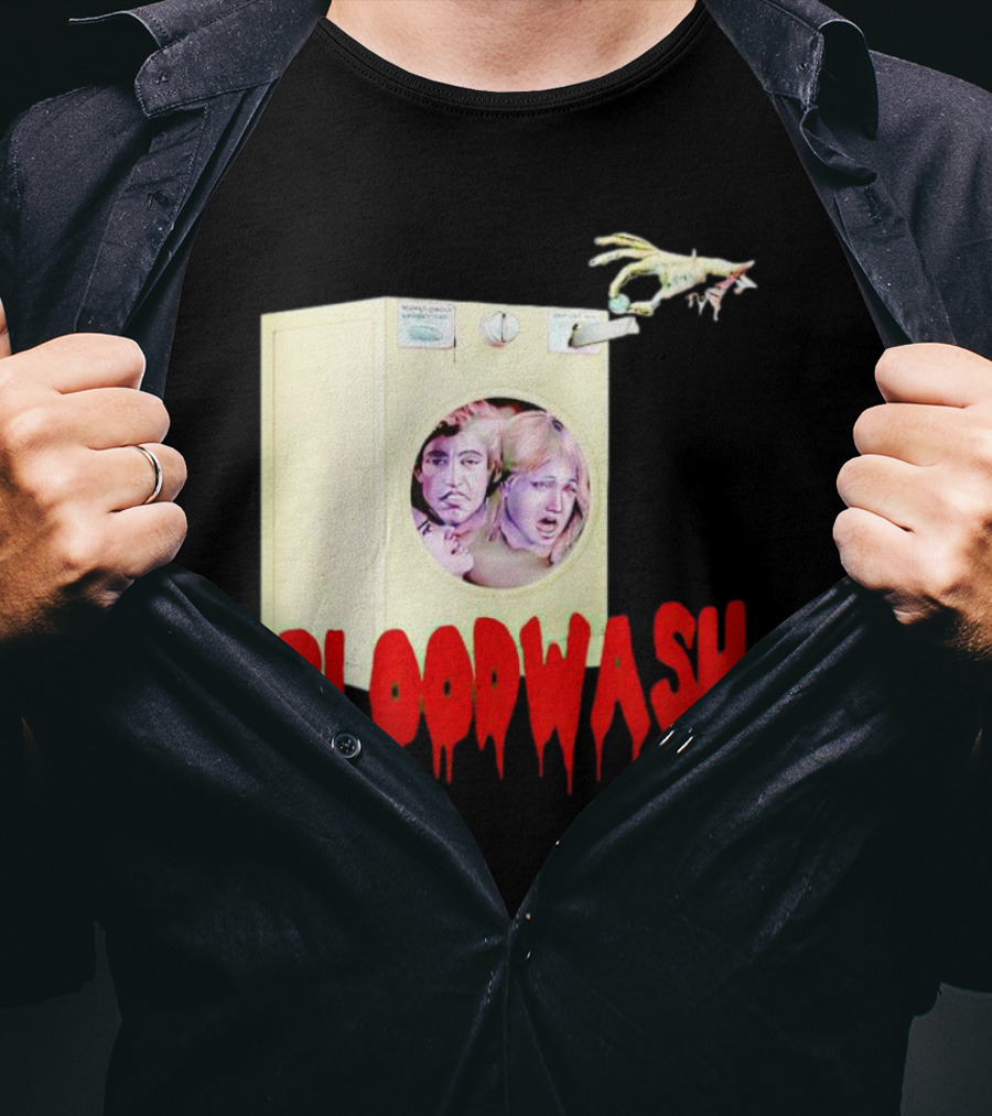 Bloodwash Haunted Laundromat Horror Washer Creature T-Shirt