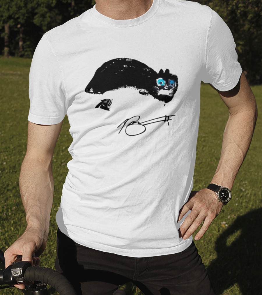 Bryce Young Panthers Signature Sketch T-Shirt