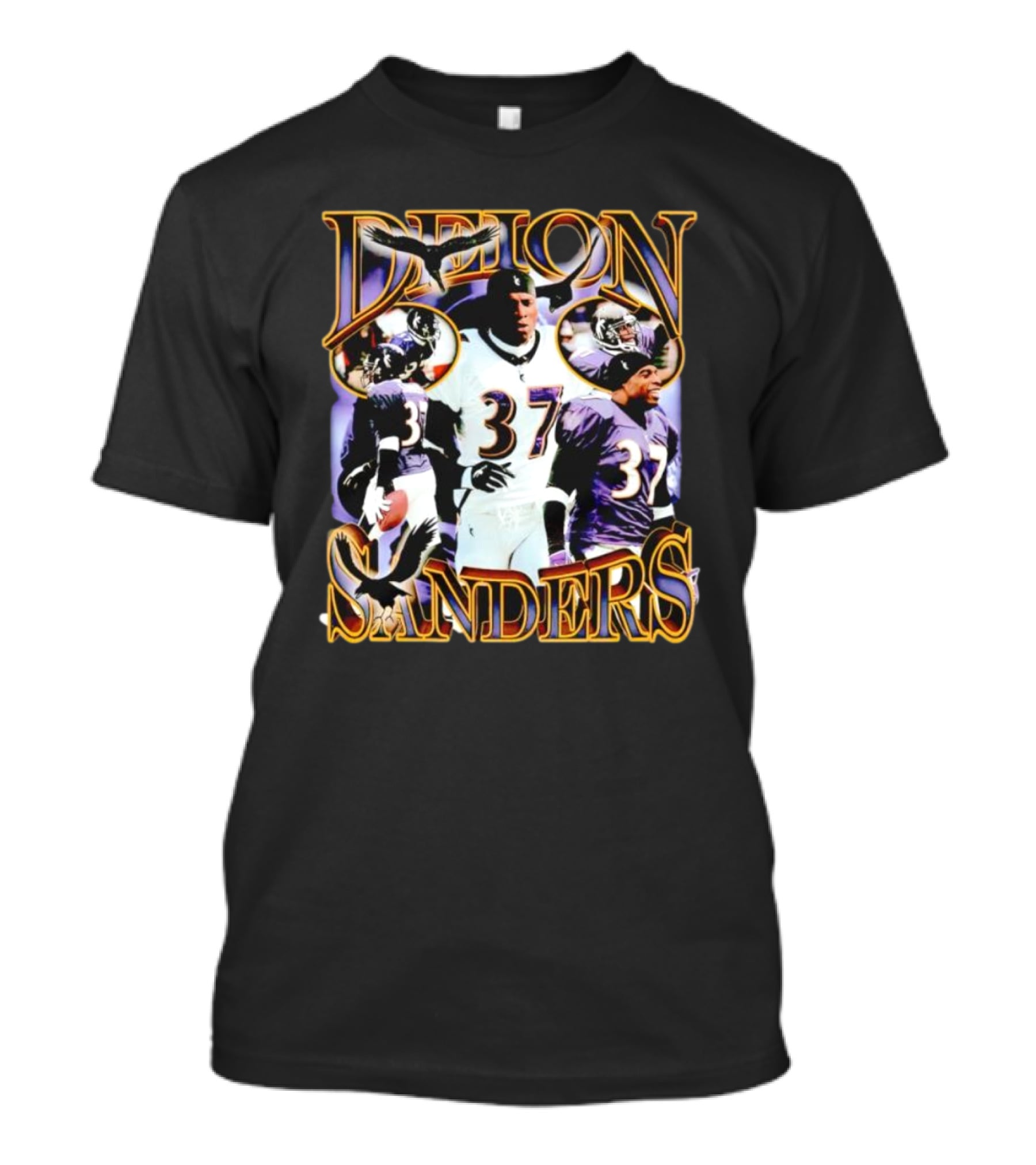 Deion Sanders Ravens Number 37 Football Dreams T-Shirt