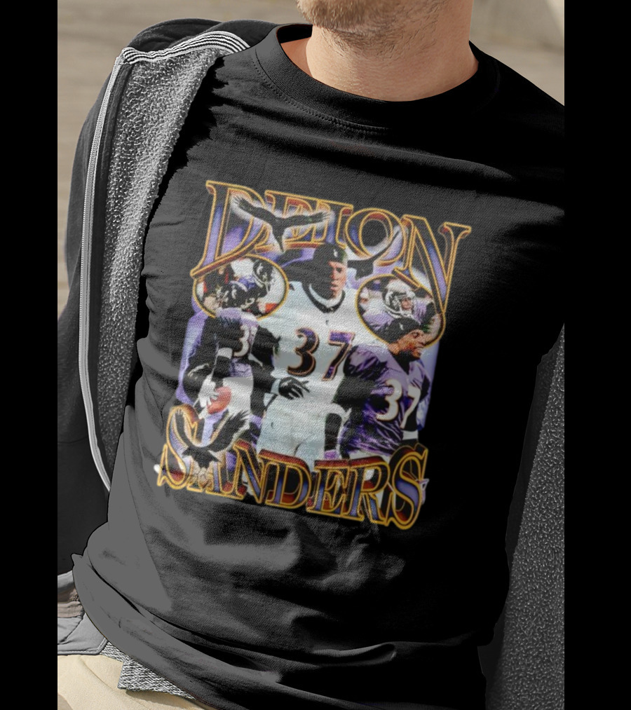 Deion Sanders Ravens Number 37 Football Dreams T-Shirt