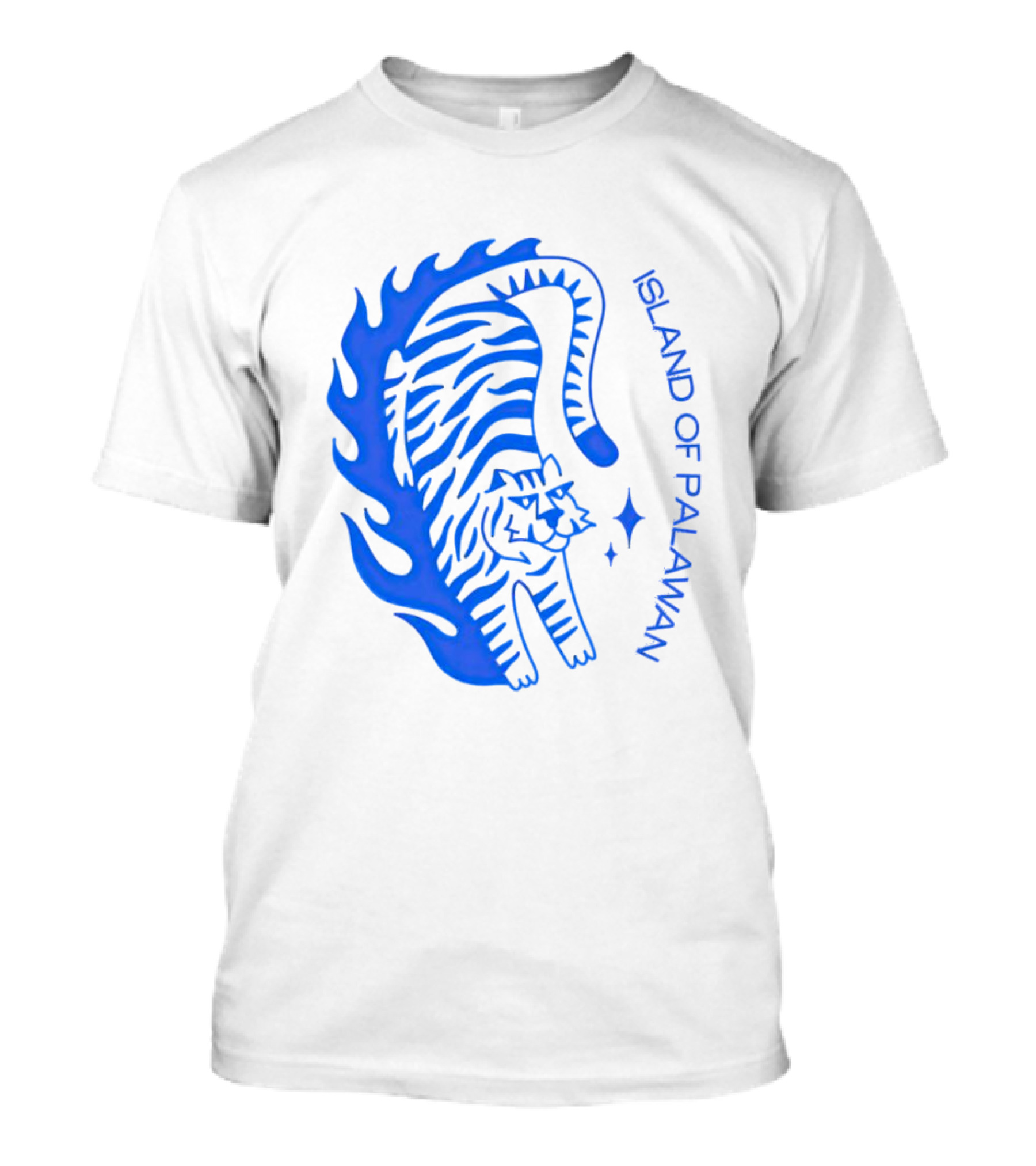 Island Of Palawan Blue Tiger Flame T-Shirt