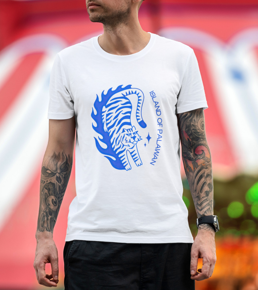 ISLAND OF PALAWAN BLUE TIGER FLAME T-Shirt