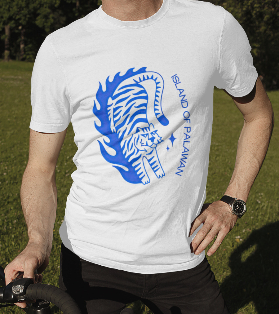 Island Of Palawan Blue Tiger Flame T-Shirt