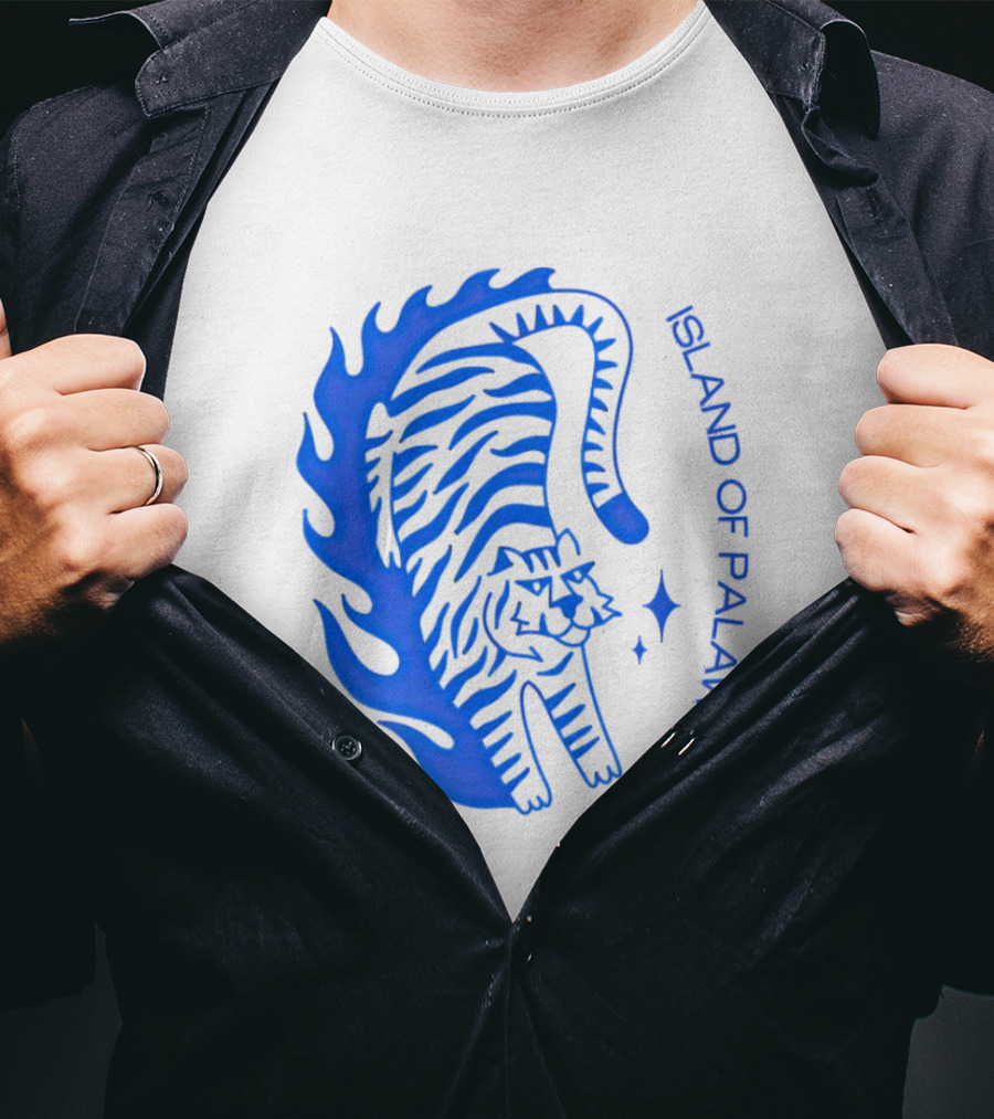 Island Of Palawan Blue Tiger Flame T-Shirt