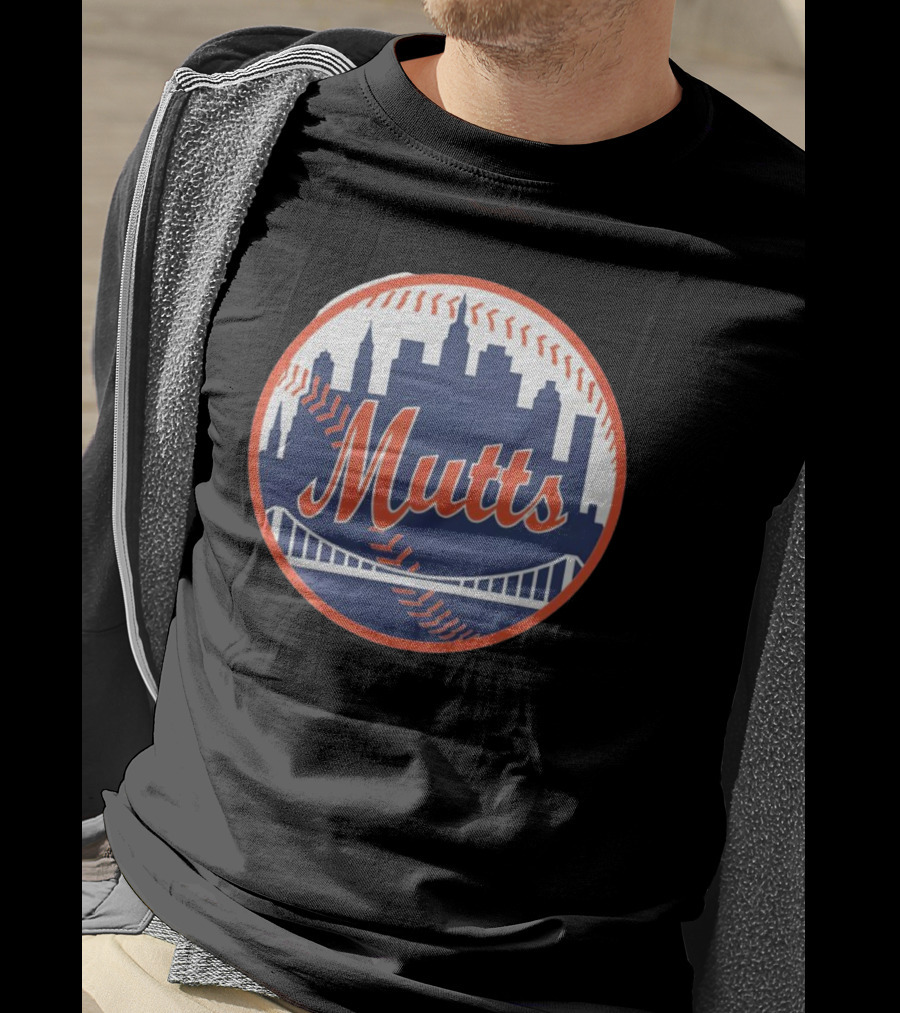 New York City Skyline Baseball Mutts T-Shirt