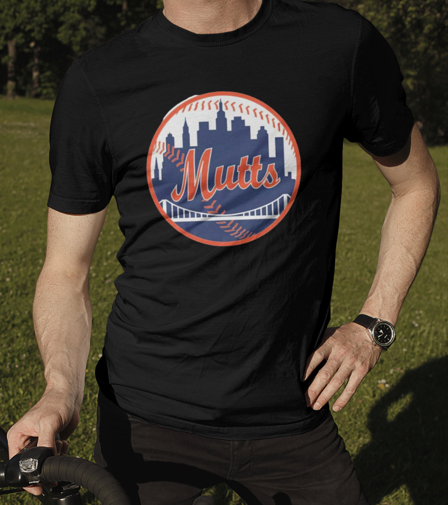 New York City Skyline Baseball Mutts T-Shirt