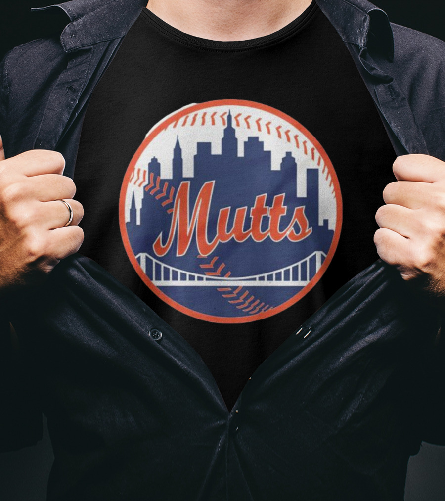 New York City Skyline Baseball Mutts T-Shirt