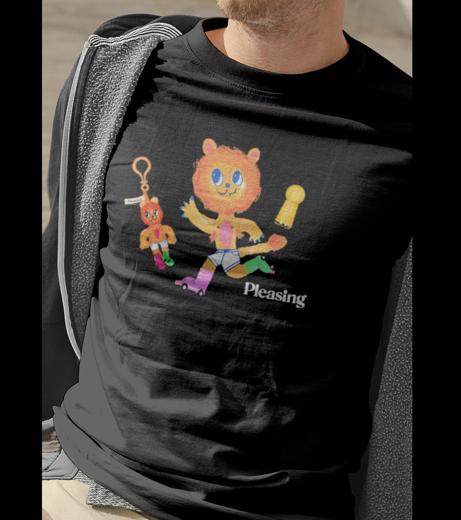 Pleasing The Lion's Underpants Bundle Colorful Roller Skating Character And Keychain T-Shirt