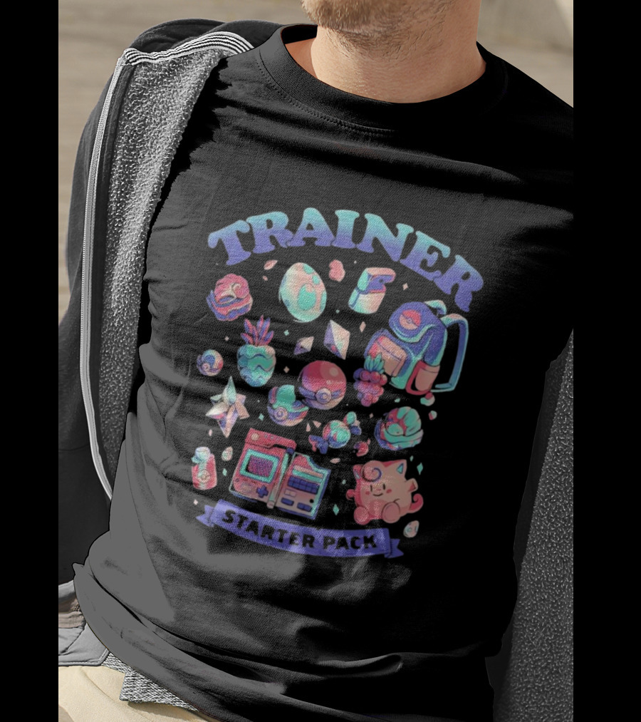 Trainer Starter Pack Pokeballs Pokemon Items And Clefairy T-Shirt