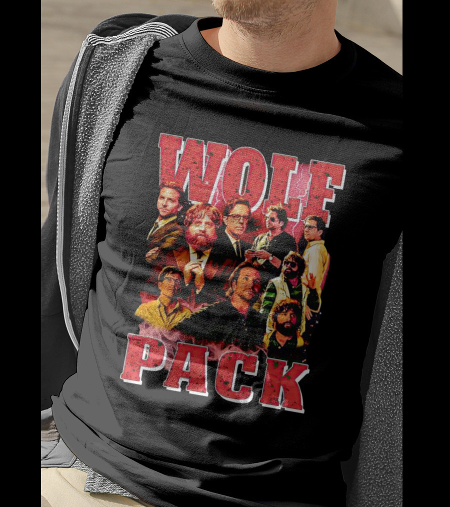 WOLF PACK Picture Collage Hangover Movie Cast Reunion T-Shirt