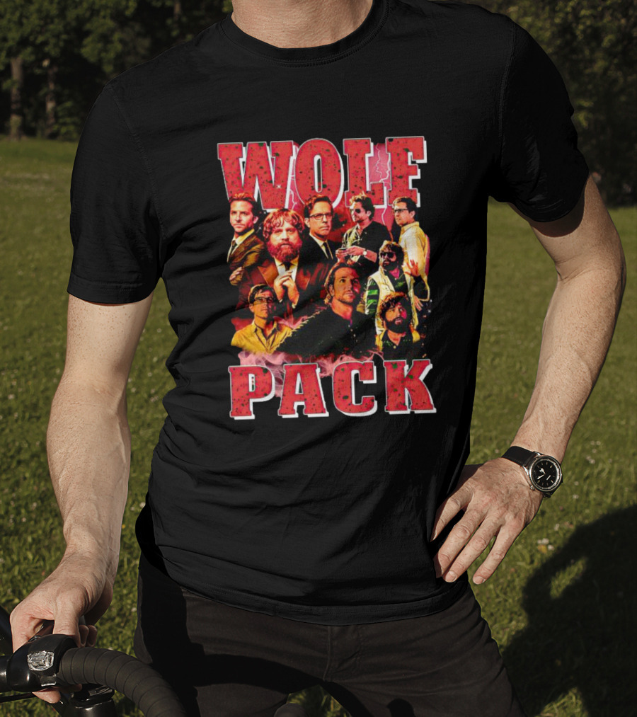 WOLF PACK Picture Collage Hangover Movie Cast Reunion T-Shirt