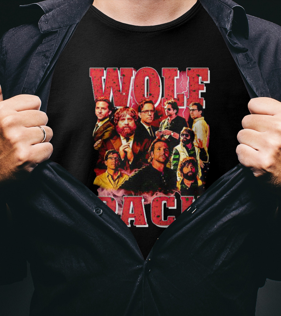 WOLF PACK Picture Collage Hangover Movie Cast Reunion T-Shirt