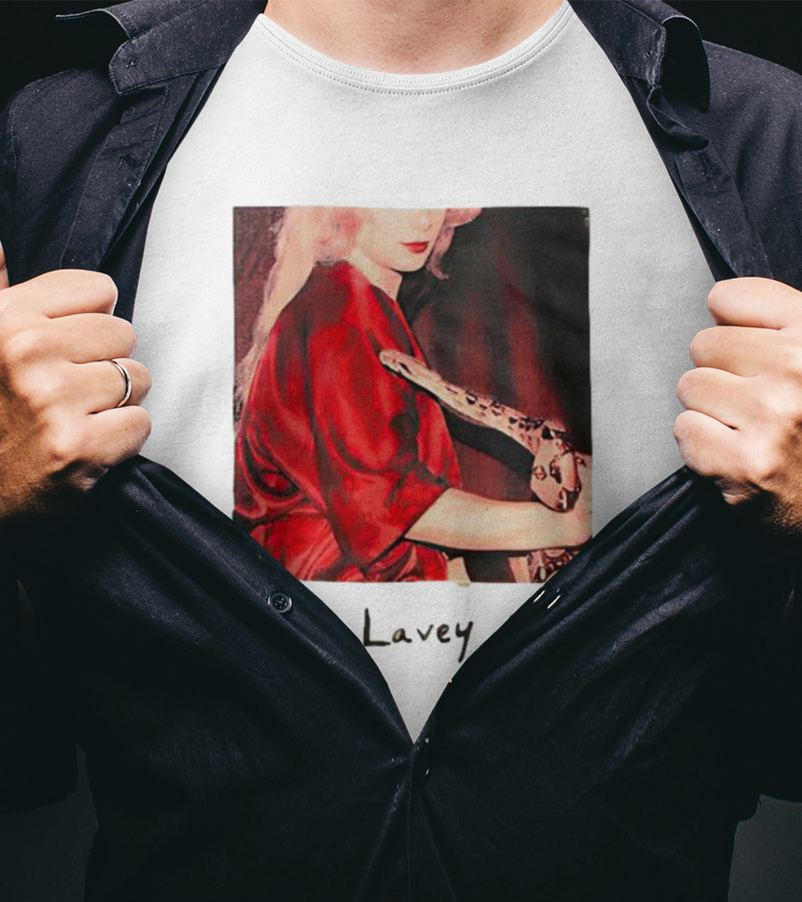 Zeena Lavey 1989 Red Robe Snake T-Shirt