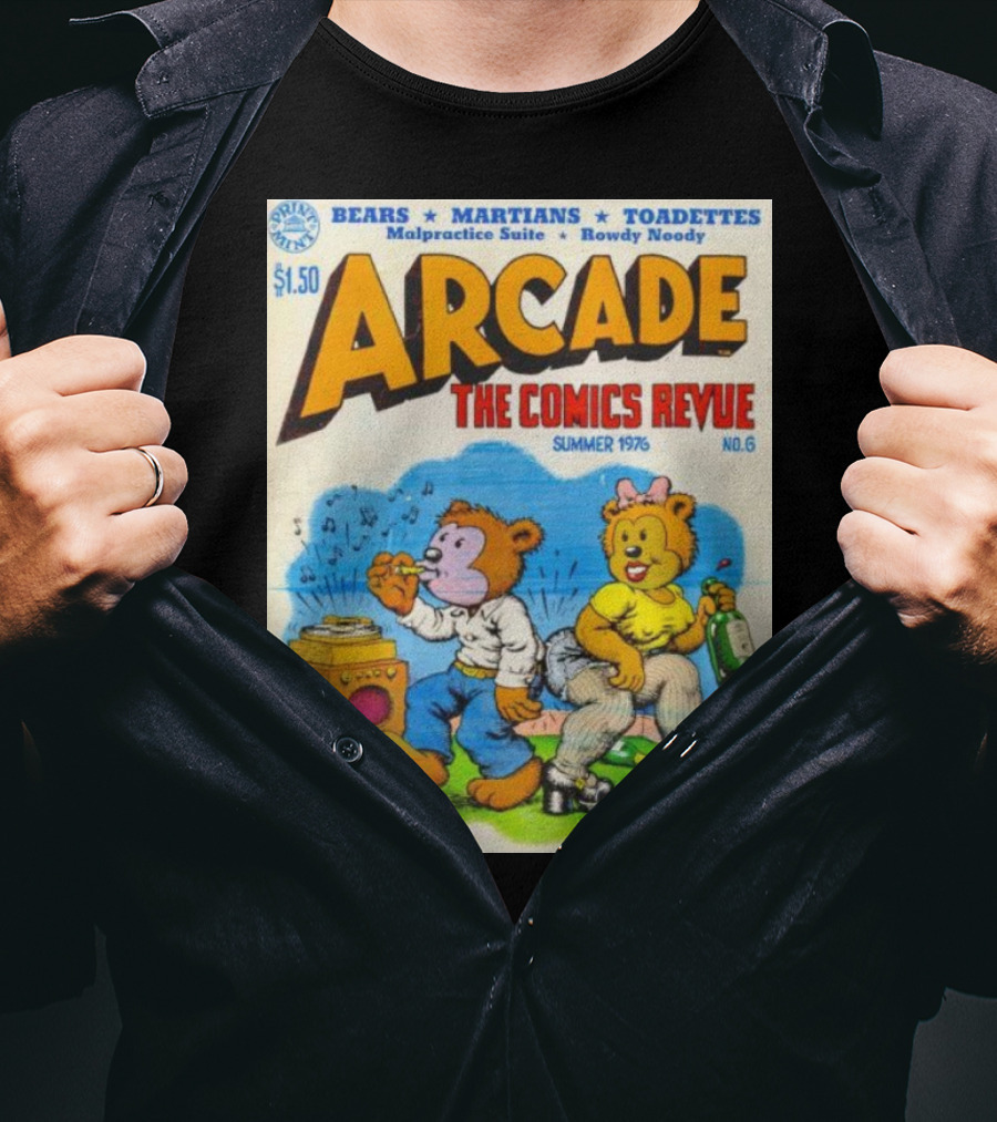 Arcade The Comics Revue Bears Martians Toadettes Summer 1976 No. 6 Malpractice Suite Rowdy Noody T-Shirt