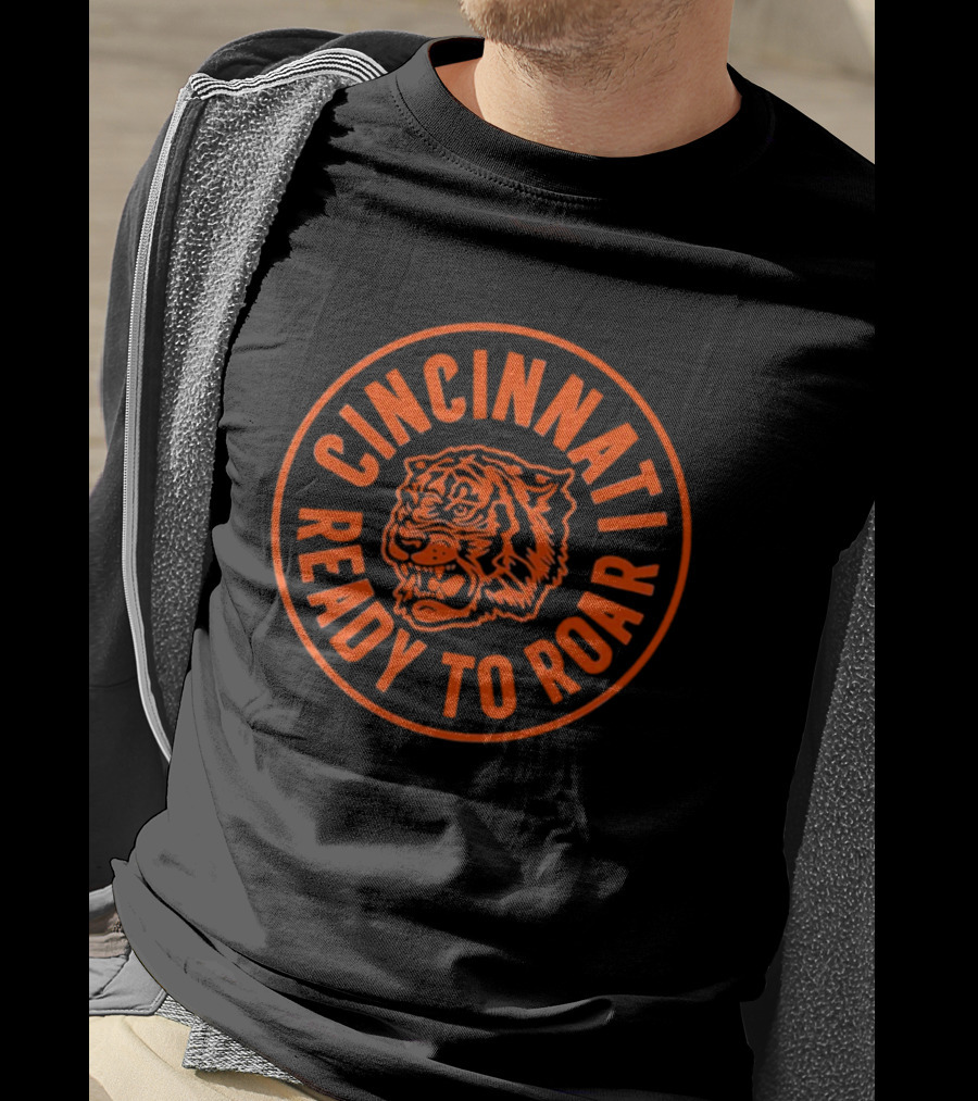 Cincinnati Ready To Roar Tiger Football T-Shirt