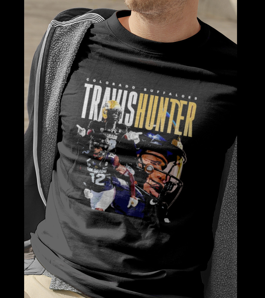 Colorado Buffaloes Travis Hunter Football Player Collage T-Shirt
