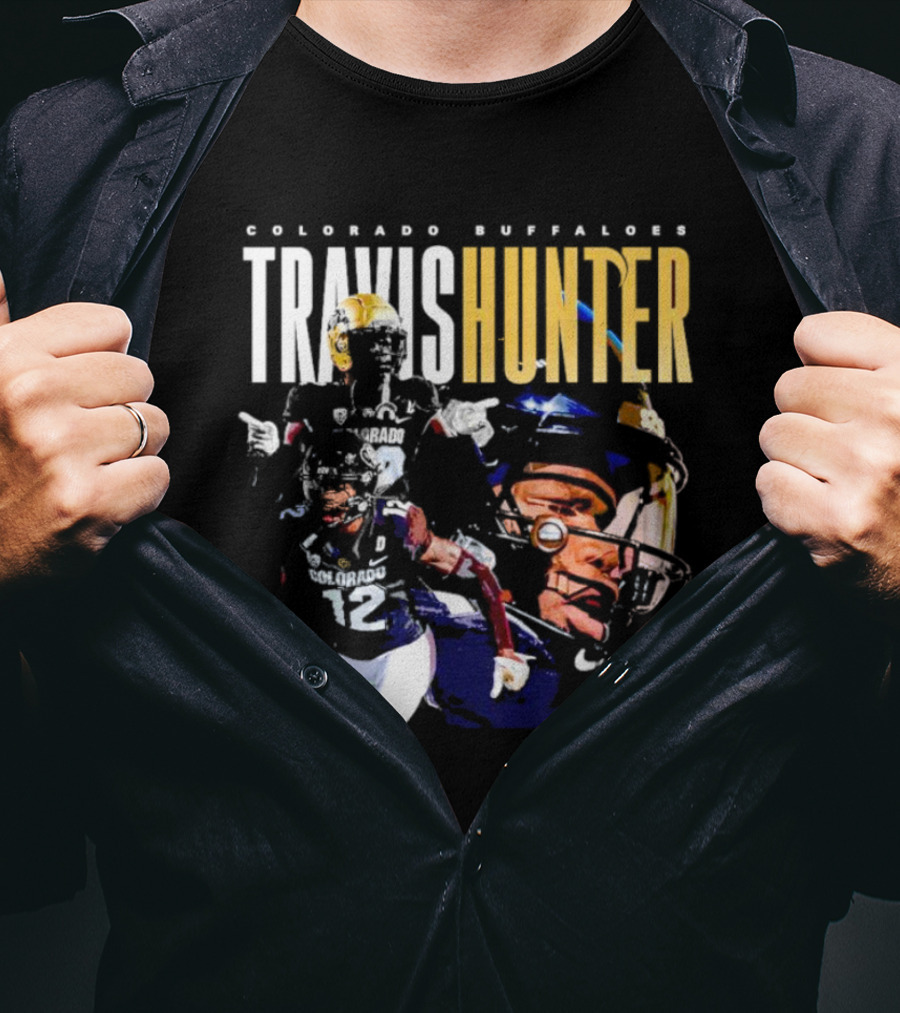 Colorado Buffaloes Travis Hunter Football Player Collage T-Shirt