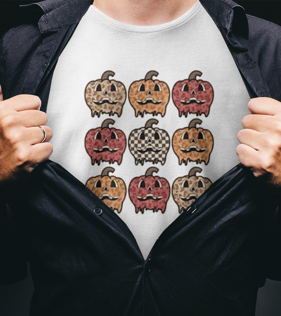 Cute Halloween Pumpkin Pattern T-Shirt