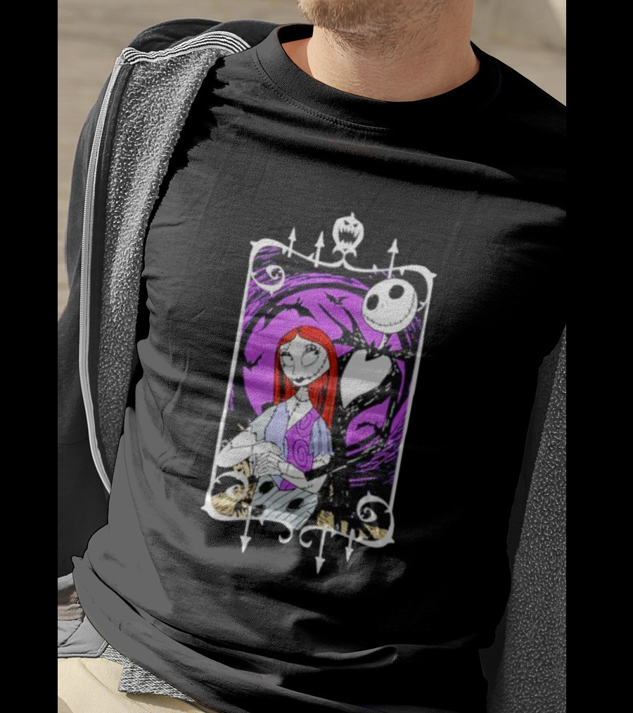 Jack And Sally Nightmare Moonlit Embrace T-Shirt