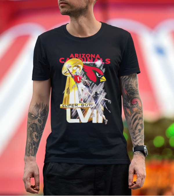 Premium T-Shirt: Arizona Cardinals Super Bowl LVII Kyler Murray Signature T-Shirt Arizona Cardinals Super Bowl LVII Kyler Murray Signature T-Shirt