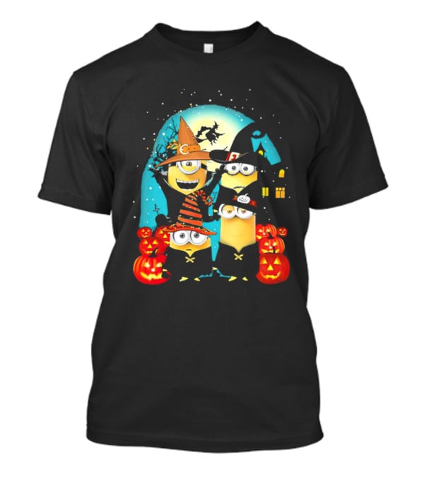 Minions Halloween Night Pumpkin Witch Costumes T-Shirt