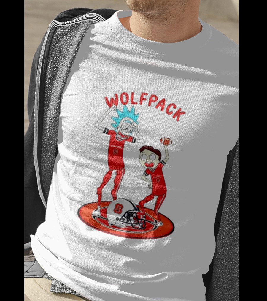 NC State Wolfpack Rick And Morty Football Dance Party T-Shirt