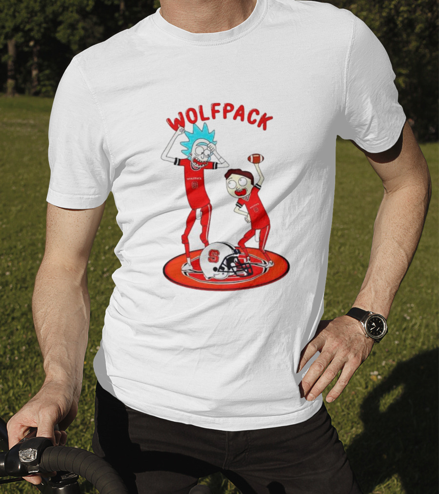 NC State Wolfpack Rick And Morty Football Dance Party T-Shirt