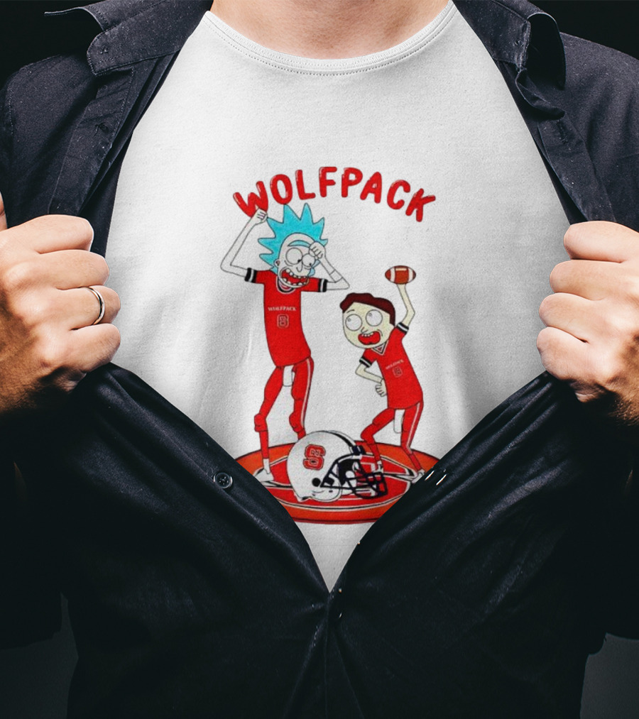 NC State Wolfpack Rick And Morty Football Dance Party T-Shirt