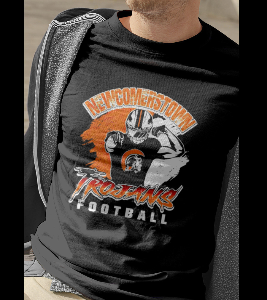 Newcomerstown Trojans Football Fierce Spirit And Helmet T-Shirt