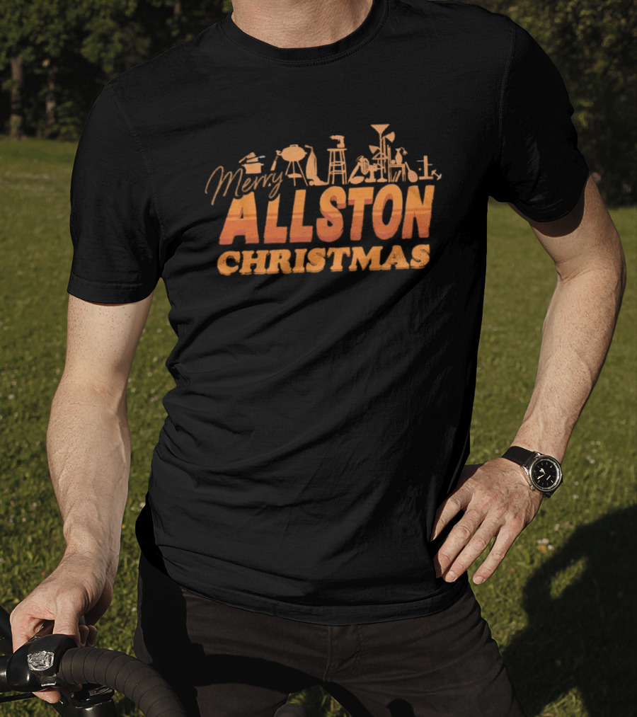 Merry Allston Christmas Silhouette Icons T-Shirt