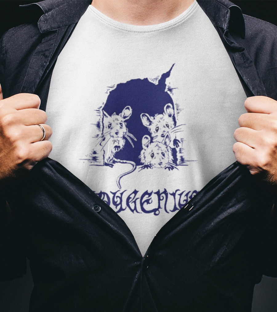 Boygenius Blue Mice Trio Dark Gothic Font T-Shirt
