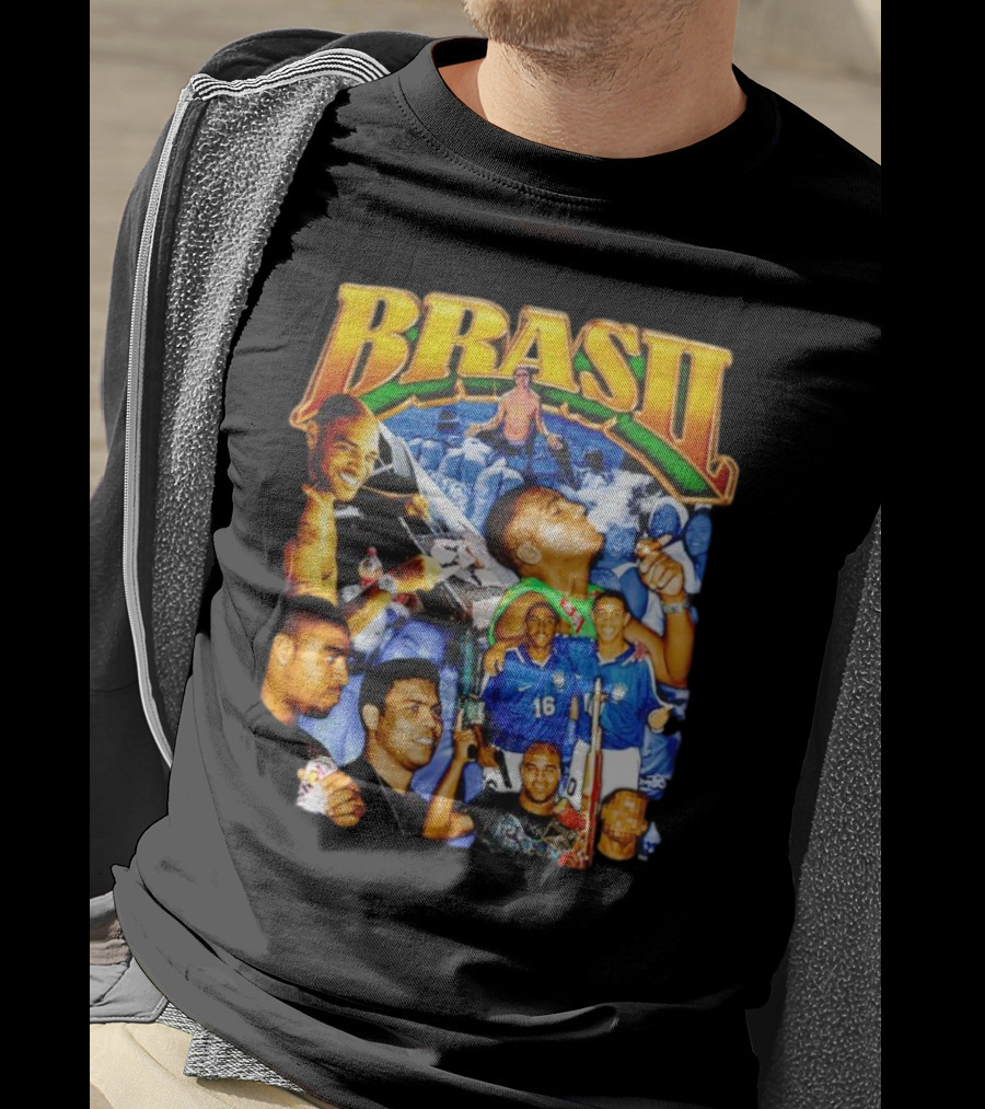 BRASIL Soccer Celebration Icons And Fans T-Shirt