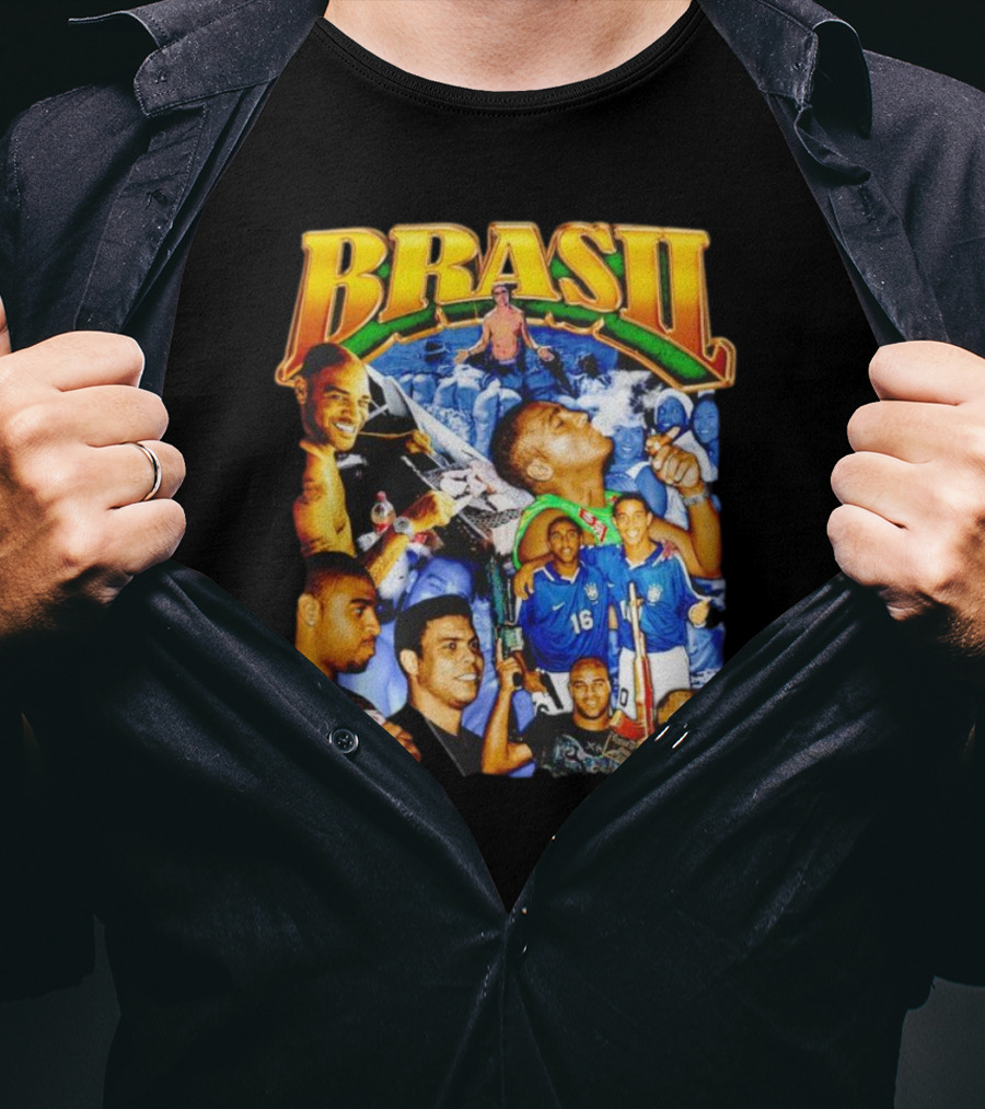BRASIL Soccer Celebration Icons And Fans T-Shirt
